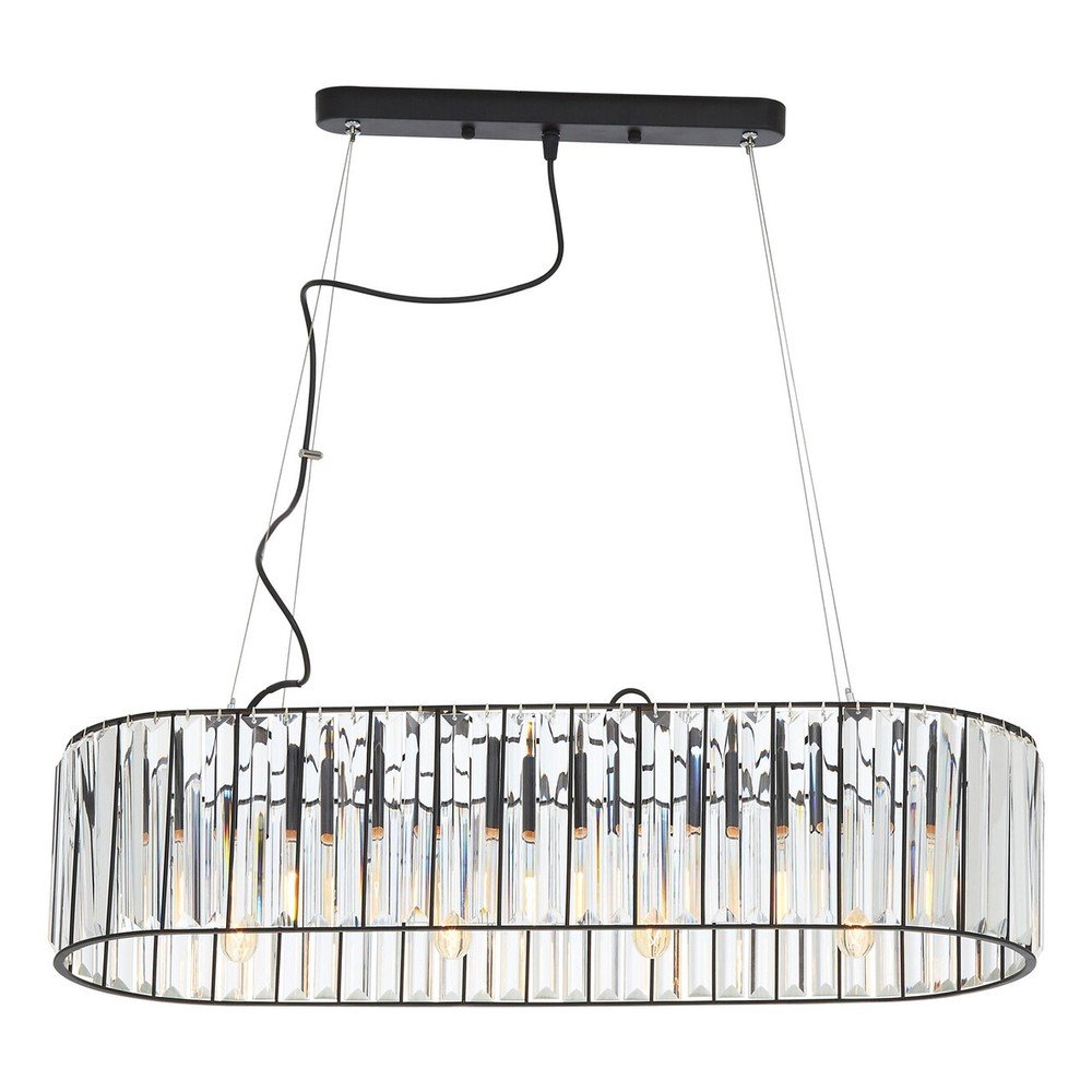 Metalowa lampa wisząca ze szklanym kloszem Akiko – Premier Housewares
