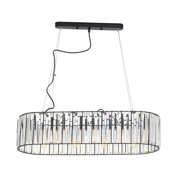 Metalowa lampa wisząca ze szklanym kloszem Akiko – Premier Housewares