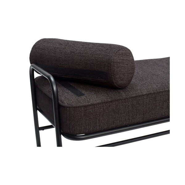 Brązowy szezlong z poduszką Hübsch Pipe-image-2