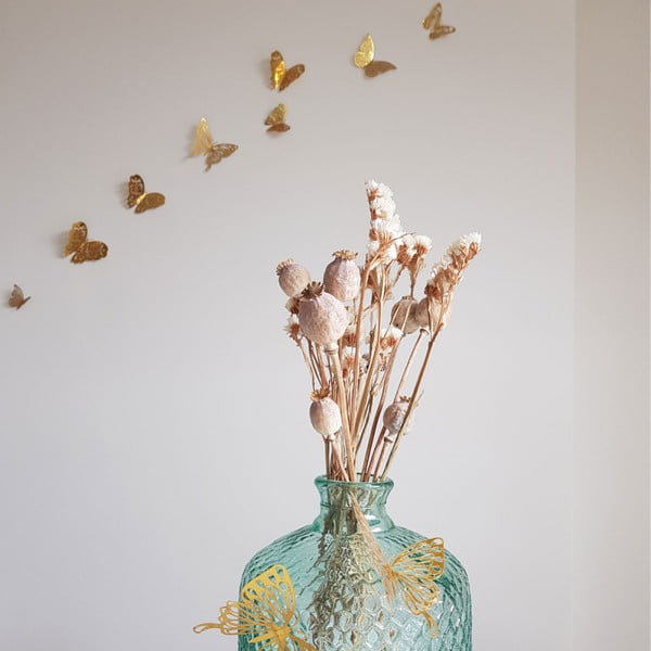 Zestaw 36 naklejek w kształcie motyli w złotej barwie Ambience Butterflies Gold-image-4