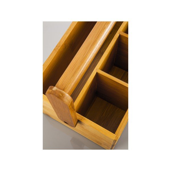 Pojemnik z bambusu na przybory kuchenne/sztućce Bambum Tetra-image-2