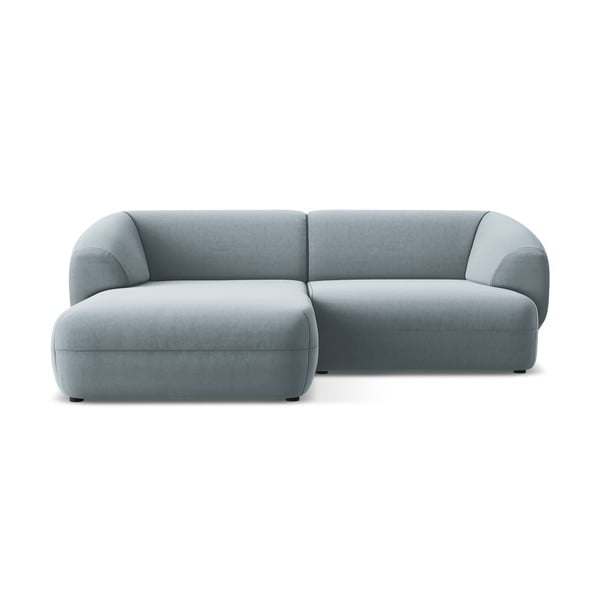 Jasnoniebieski aksamitny narożnik (lewostronny) Moana – Makamii