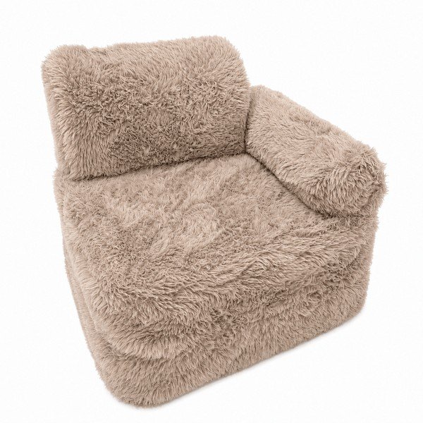 Fotel dziecięcy w jasnym naturalnym kolorze Mammoth – Meowbaby