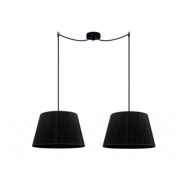 Czarna lampa wisząca Bulb Attack Dos Plisado, ⌀ 36 cm