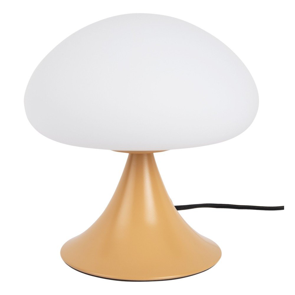 Metalowa lampa stołowa w kolorze ochry ze szklanym kloszem (wysokość 21 cm) Hongo – Leitmotiv