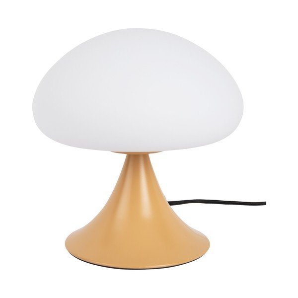 Metalowa lampa stołowa w kolorze ochry ze szklanym kloszem (wysokość 21 cm) Hongo – Leitmotiv