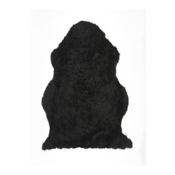 Czarny, wełniany dywan z owczej skóry Auskin Moya, 90x60 cm