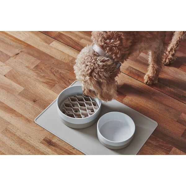 Porcelanowa miska dla psów ø 21,5 cm Coppa Greige M/L – MiaCara-image-2