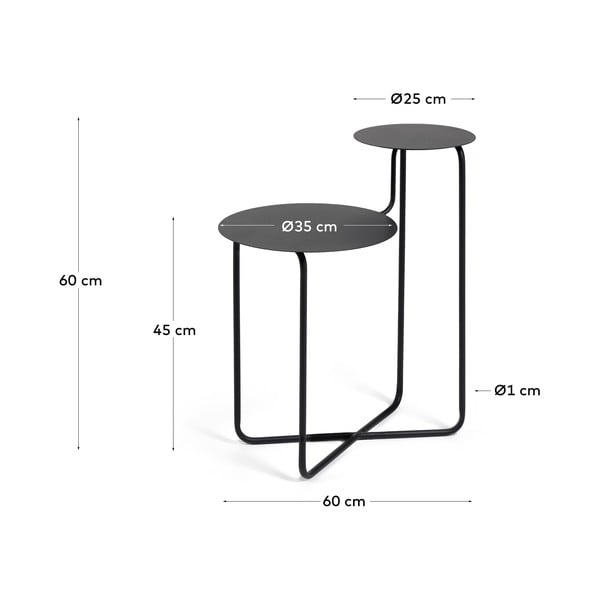 Czarny metalowy stolik Kave Home Vidalita-image-3