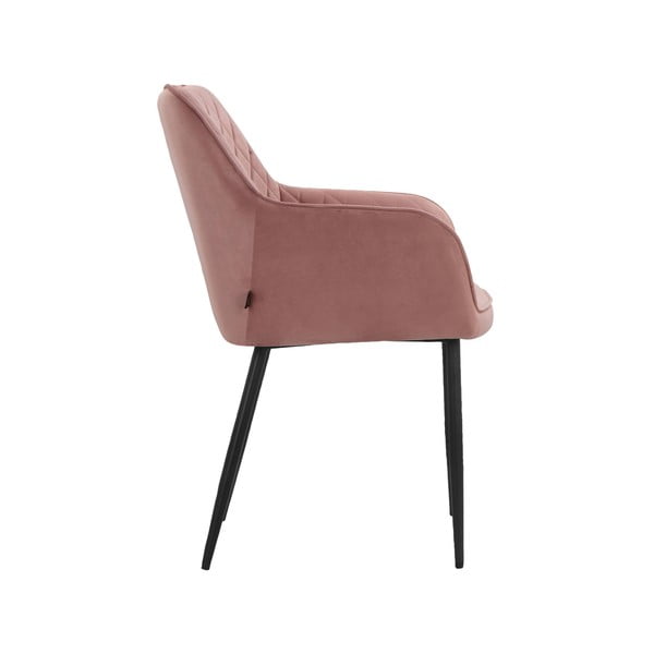 Jasnoróżowe tapicerowane fotele jadalniane zestaw 2 szt. Elvira – Støraa-image-3