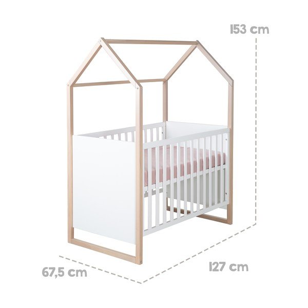 Białe łóżeczko 60x120 cm Cabane – Roba-image-3