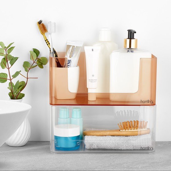 Plastikowe organizery łazienkowe zestaw 2 szt. – Mioli Decor-image-1