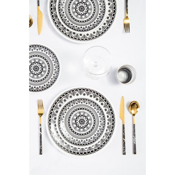 Stalowe sztućce w czarno-złotym kolorze 16 szt. Avie – Premier Housewares-image-4