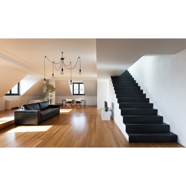 Lampa wisząca Spider, pięć żarówek, czarna -image-1