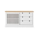 Biała drewniana komoda Marckeric Bruna