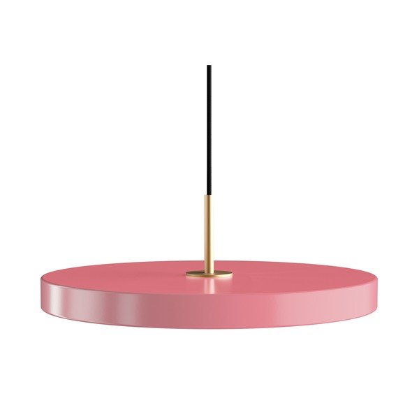 Różowa lampa wisząca LED z metalowym kloszem ø 43 cm Asteria Medium – UMAGE