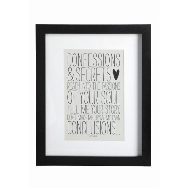Obraz z ramką Confessions, 23x28 cm