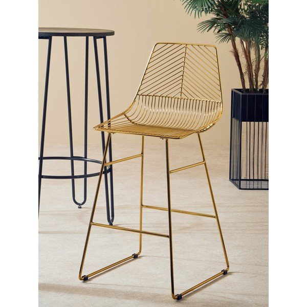 Metalowy hoker w kolorze złota District – Premier Housewares-image-1