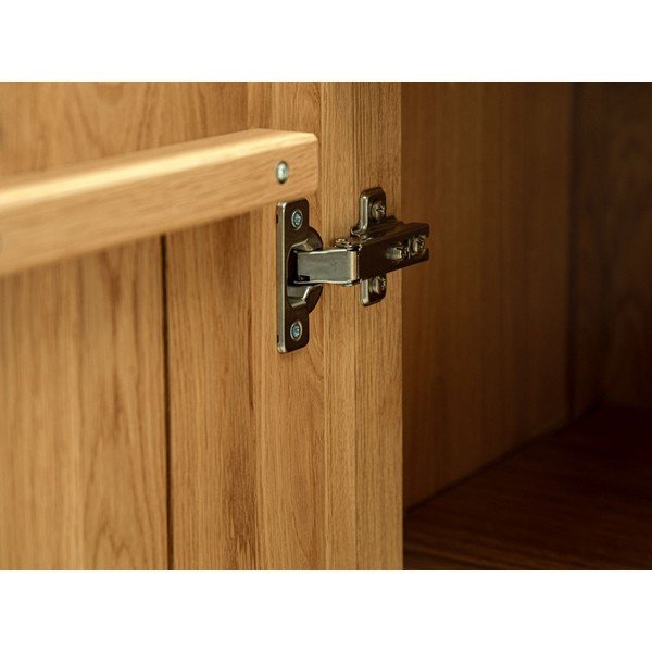 Komoda z litego drewna dębowego w naturalnym kolorze 160x76x45 cm Charlotte – Micadoni -image-3