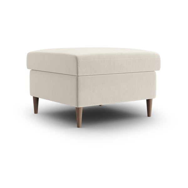 Beżowy aksamitny podnóżek Kyoto – Cosmopolitan Design-image-1