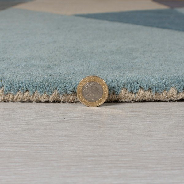Niebiesko-beżowy dywan wełniany 230x160 cm Arlo Harper – Flair Rugs-image-2