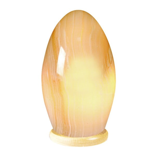 Lampka stołowa z onyksu Naeve Egg, wys. 15 cm
