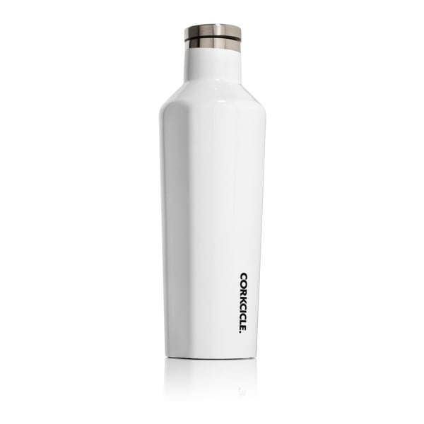 Biała podróżna butelka termiczna Corkcicle Canteen, 470 ml