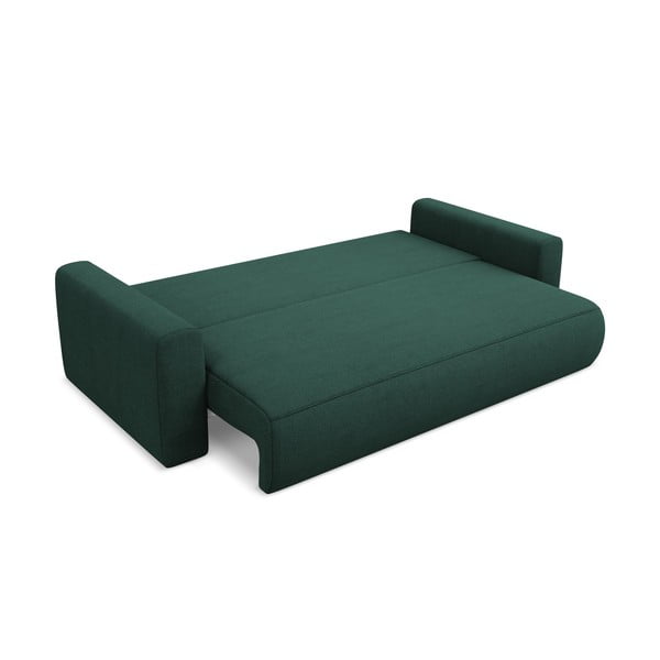 Zielona rozkładana/ze schowkiem sofa 238 cm Kapua – Makamii-image-4