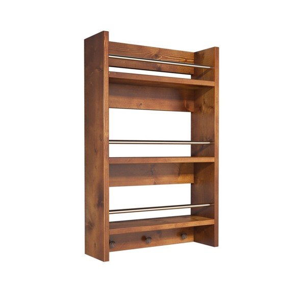 Drewniana półka kuchenna Selo Walnut