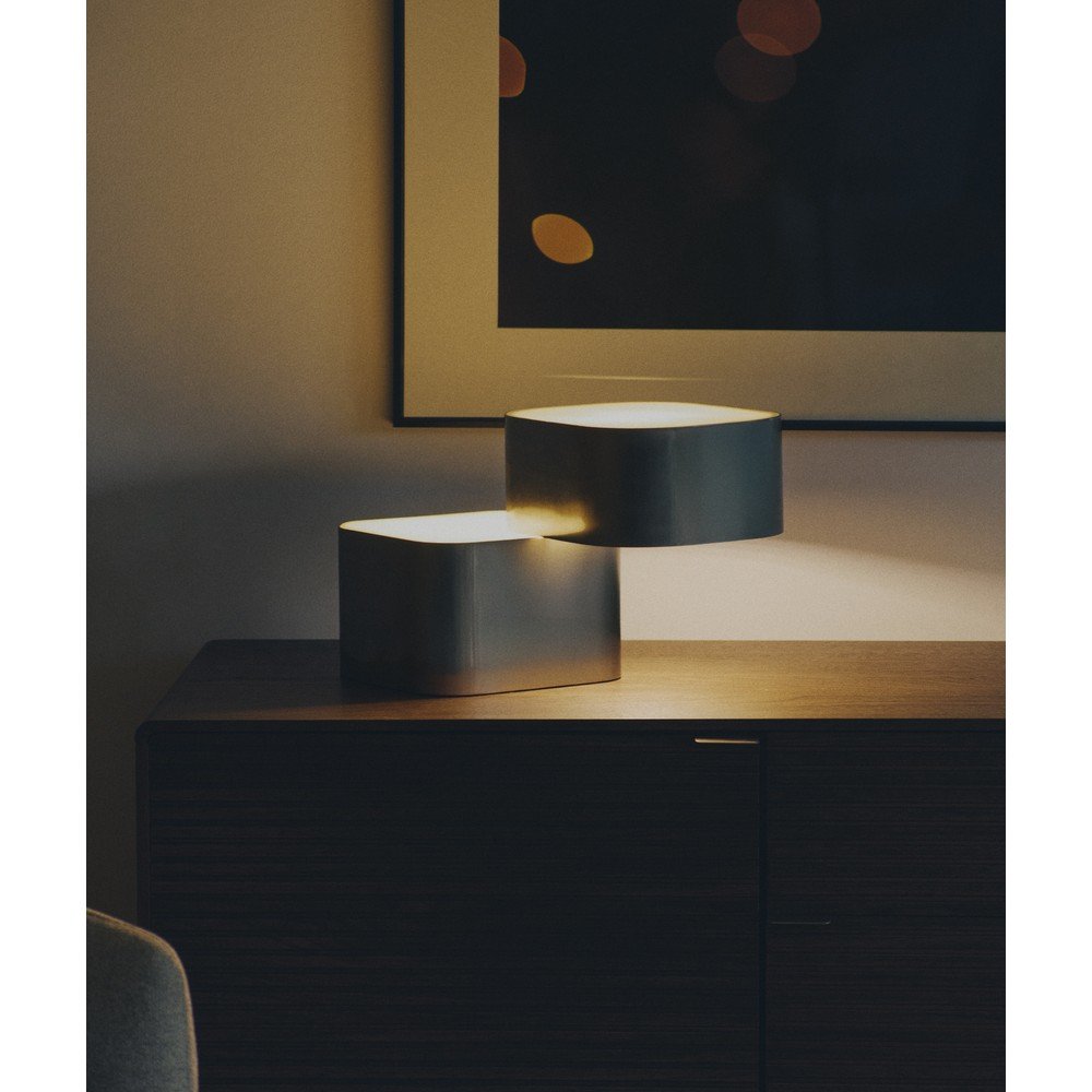 Szara metalowa lampa stołowa (wysokość 23 cm) Tandan – Kave Home (zdjęcie 3)