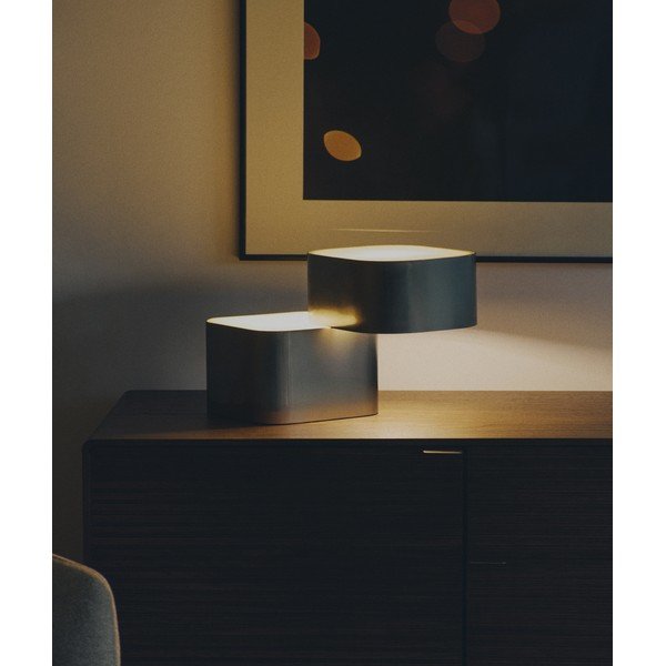 Szara metalowa lampa stołowa (wysokość 23 cm) Tandan – Kave Home-image-1