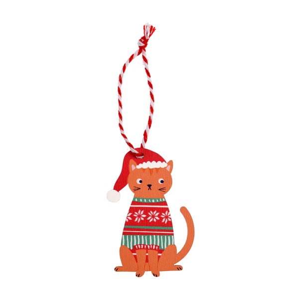 Drewniana ozdoba świąteczna 5 cm Ginger Cat – Rex London-image-3