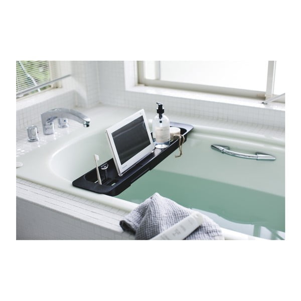 Czarna regulowana półka na wannę YAMAZAKI Tower-image-3