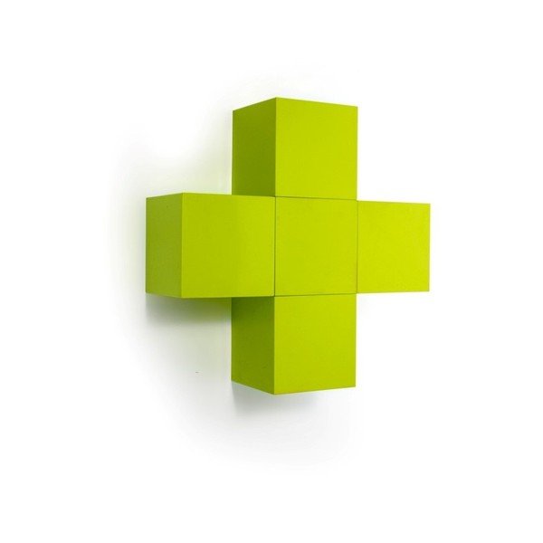 Białe
  (zamykane) naścienne pudełko z przezroczystym wiekiem Qualy Pixel Cube-image-2