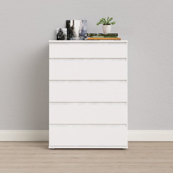 Biała wysoka komoda 77x107 cm Nova – Tvilum-image-4