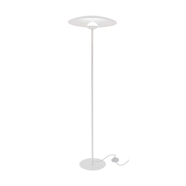 Biała lampa stojąca LED z metalowym kloszem (wysokość 140 cm) Lund – Candellux Lighting