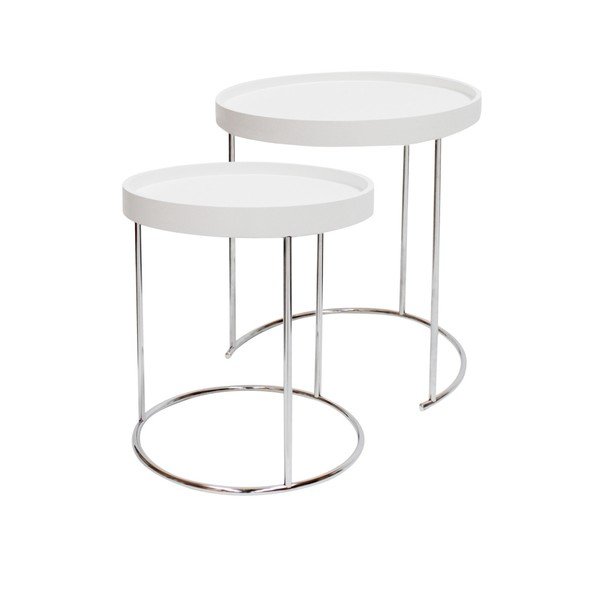 Zestaw 2 stolik Canett Snowhite