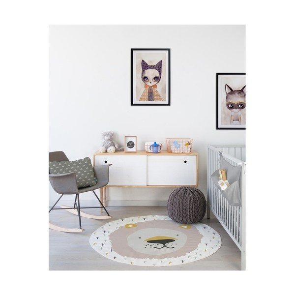 Dywan dla dzieci Little Nice Things Lion, ⌀ 120 cm-image-2