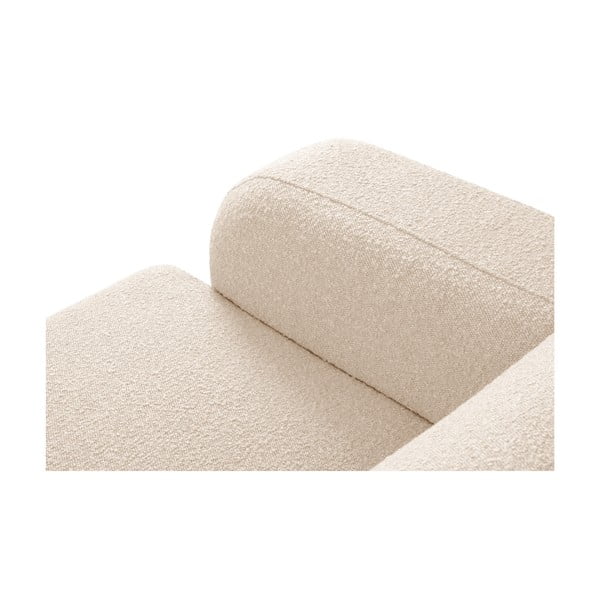 Beżowy narożnik z materiału bouclé (prawostronny) Molino – Micadoni Home-image-4