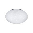 Biała lampa sufitowa LED Reality Putz, średnica 40 cm