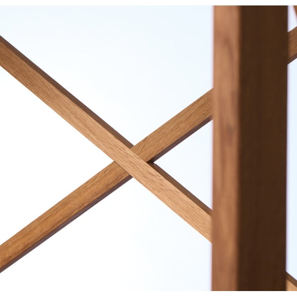 Regał z litego drewna dębowego w naturalnym kolorze 70x198 cm X-Shelf – Unique Furniture-image-4