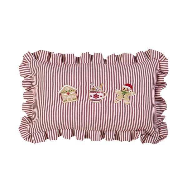 Poduszka dekoracyjna ze świątecznym motywem 30x50 cm Christmas Gingerbread Stripe – Catherine Lansfield