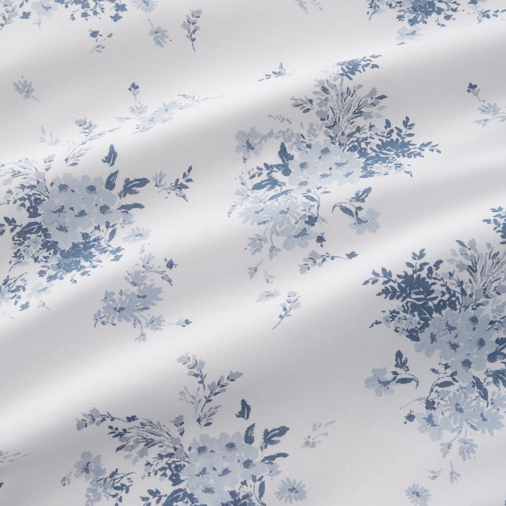 Biało-niebieska pościel jednoosobowa 135x200 cm Lucie Floral Frill – Catherine Lansfield (zdjęcie 5)