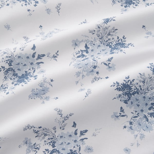Biało-niebieska pościel dwuosobowa 230x220 cm Lucie Floral Frill – Catherine Lansfield-image-4