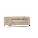 Beżowa aksamitna sofa 185 cm Chelsea – Ropez