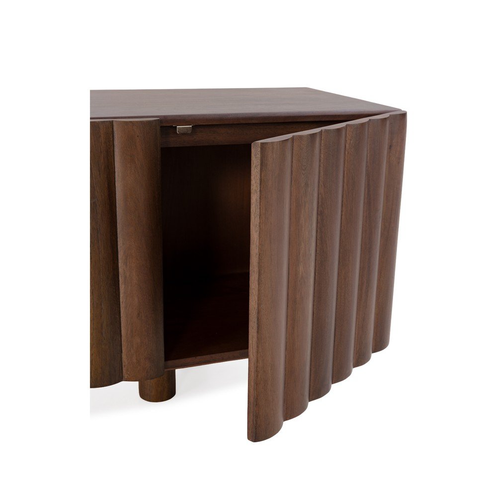 Brązowa szafka pod TV z litego drewna mango 160x55x40 cm Tamira – MOME (zdjęcie 5)