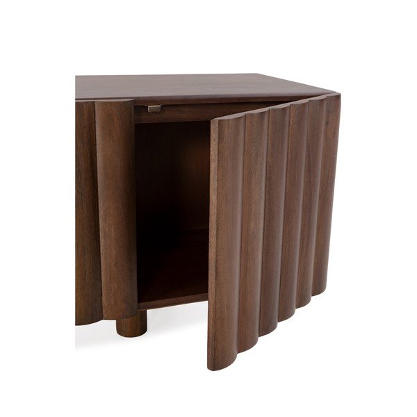 Brązowa szafka pod TV z litego drewna mango 160x55x40 cm Tamira – MOME-image-4