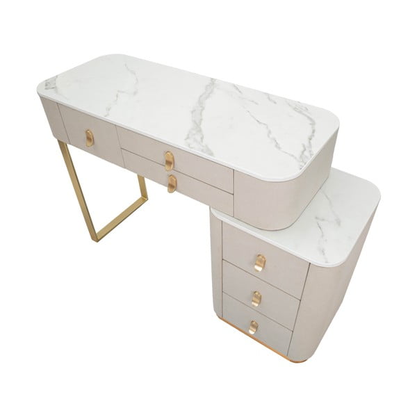 Konsola w beżowo-złotym kolorze 40x120 cm Beauty – Mauro Ferretti-image-3