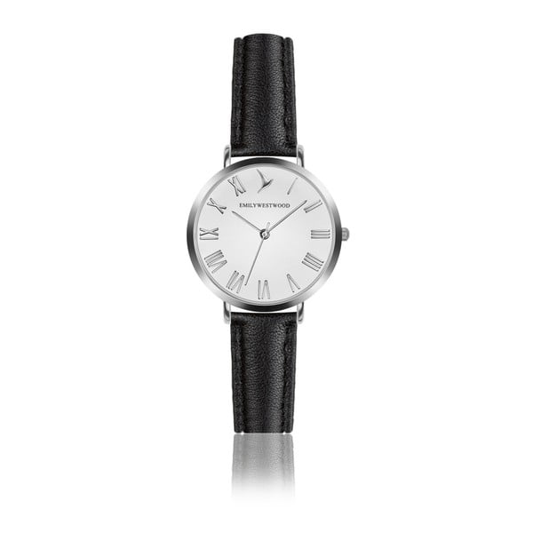 Zegarek damski z czarnym paskiem ze skóry Emily Westwood Pastel