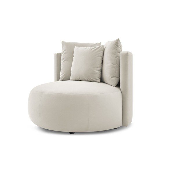 Beżowy aksamitny fotel Cesar – Bobochic Paris